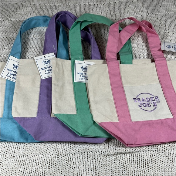 Trader Joe’s Handbags - Trader Joe’s Set of 4 Mini Canvas Tote Bags